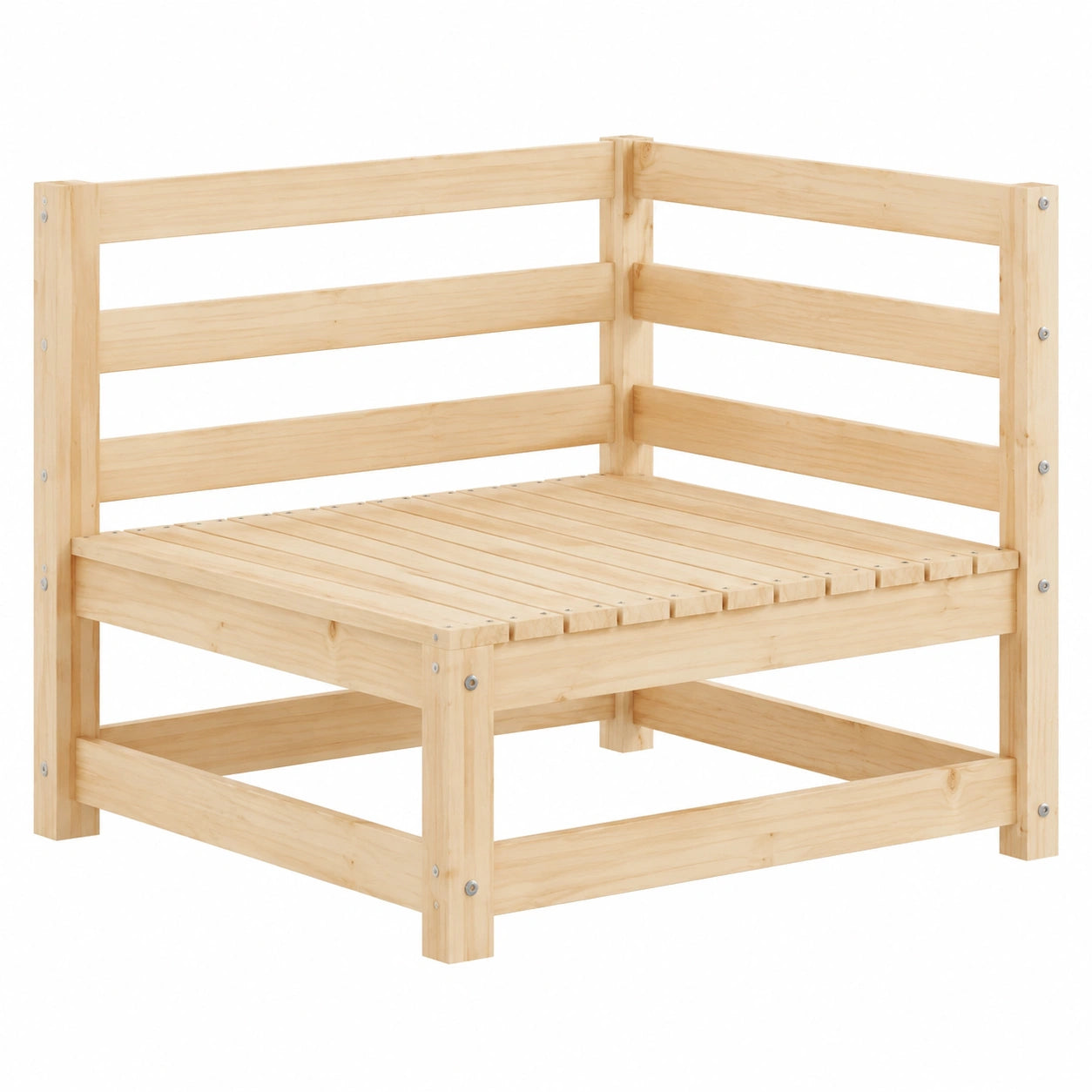 Set Divano Angolare da Esterno in Legno di Pino, Modulare e Flessibile