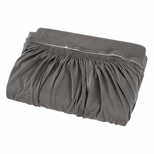 Copridivano Angolare Elasticizzato in Poliestere per Penisola a L, 3+2 Posti, Antigraffio, Universale, Colore Grigio