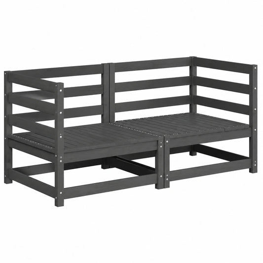 Set divano angolare modulare in legno di pino per giardino, resistente e flessibile
