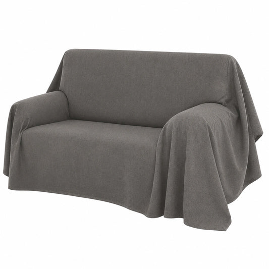 Copridivano Antimacchia Impermeabile per Animali e Bambini - Made in Italy, 200 x 270 cm, Colore Antracite